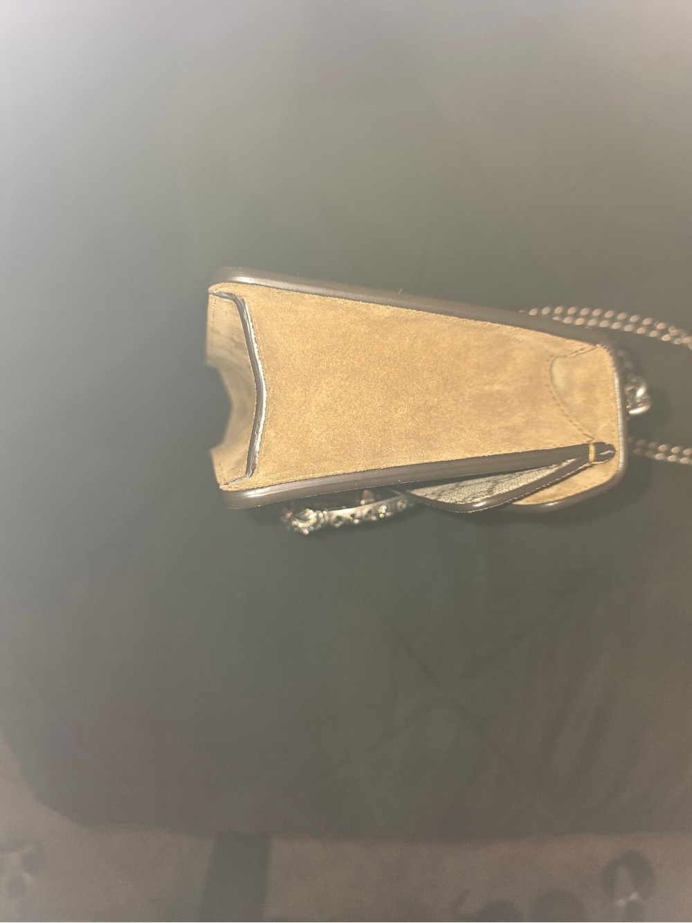 AUTHENTIC Gucci Dionysus Small beige GG Supreme shoulder bag with silver chain - Picture 4 of 8